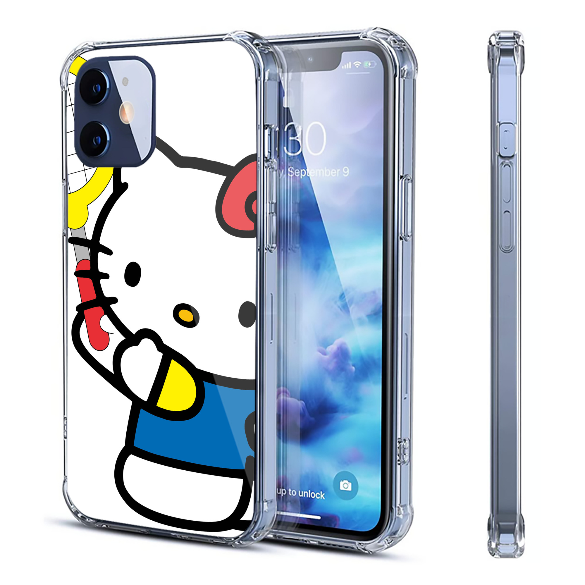 （画像用） Hello Kitty ハローキティ 【iPhone 12シリーズ対応】透明スマホケース（クリアソフトケース）